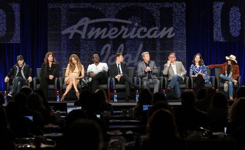 Mike Darnell (far right) at American Idol panel for 2011 Winter TCA