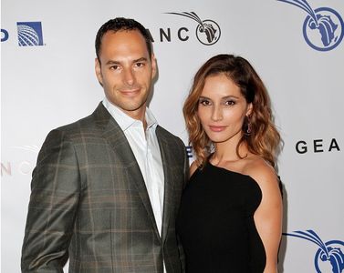 Lucas Akoskin and his wife Leonor Varela at the GEANCO Foundation's Impact Africa Hollywood fundraiser at Sunset Gower S