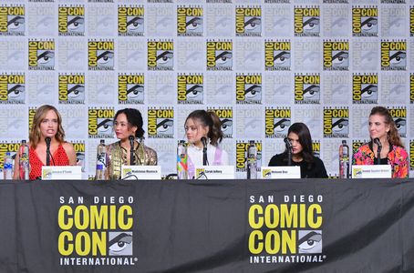 Melonie Diaz, Jennie Snyder Urman, Jessica O'Toole, Madeleine Mantock, and Sarah Jeffery at an event for Charmed (2018)