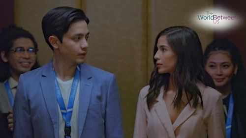 Donn Boco, Jasmine Curtis-Smith, Alden Richards, and Erin Ocampo in The World Between Us (2021)