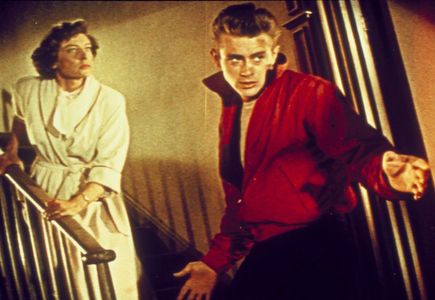 James Dean and Ann Doran in Rebel Without a Cause (1955)