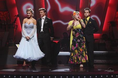 Joanna Krupa, Kelly Osbourne, Louis van Amstel, and Derek Hough in Dancing with the Stars (2005)