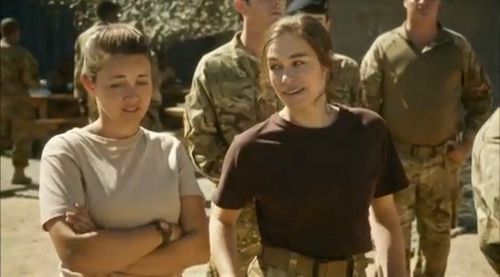 Lacey Turner and Kirsty Averton in Our Girl