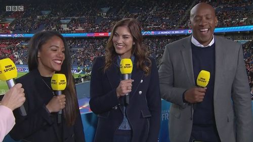 Hope Solo, Dion Dublin, and Alex Scott in BBC Sport: FIFA Women's World Cup 2019 (2019)