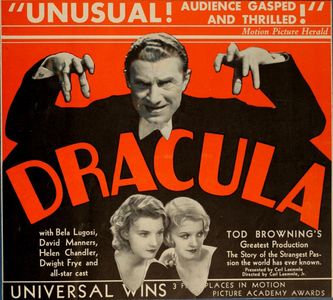 Bela Lugosi, Helen Chandler, and Frances Dade in Dracula (1931)