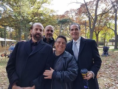 Rich Grosso, Peter Stormare, Robin Thomas and Director David A. Armstrong on the set of 