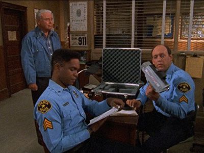 Carroll O'Connor, David Hart, and Geoffrey Thorne in In the Heat of the Night (1988)