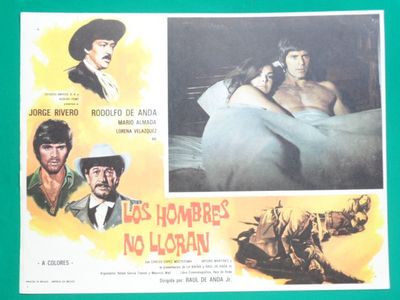 Mario Almada, Rodolfo de Anda, Jorge Rivero, and Lorena Velázquez in Los hombres no lloran (1973)