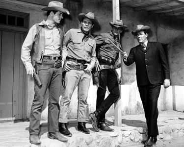 Neville Brand, Peter Brown, Philip Carey, and William Smith in Laredo (1965)