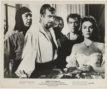 Lon Chaney Jr., Donna Reed, Anthony Caruso, and John Payne in Raiders of the Seven Seas (1953)