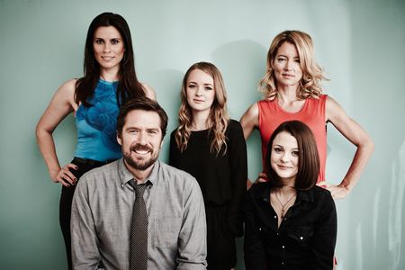 Alexis Denisof, Cynthia Watros, Milena Govich, Kathryn Prescott, and Anna Jacoby-Heron at an event for Finding Carter (2