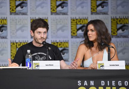 Serinda Swan and Iwan Rheon at an event for Inhumans (2017)