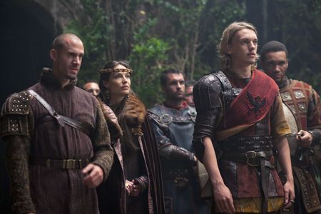 Joseph Fiennes, Claire Forlani, Jamie Campbell Bower, and Jamie Downey in Camelot (2011)
