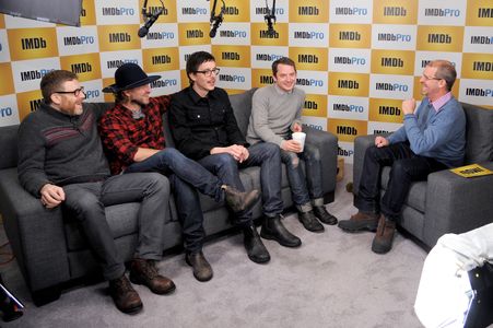 Elijah Wood, Daniel Noah, Jim Hosking, Josh C. Waller, and Keith Simanton at an event for The IMDb Studio at Sundance (2