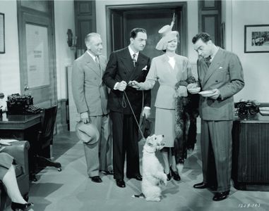 Myrna Loy, William Powell, Sam Levene, Henry O'Neill, and Asta in Shadow of the Thin Man (1941)