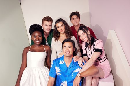 Jordan Rodrigues, Lisette Olivera, Jake Austin Walker, Zuri Reed, Lyndon Smith, and Antonio Cipriano at an event for Nat