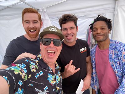 Zac Efron, Jermaine Fowler, Brian Jarvis, and Andrew Santino