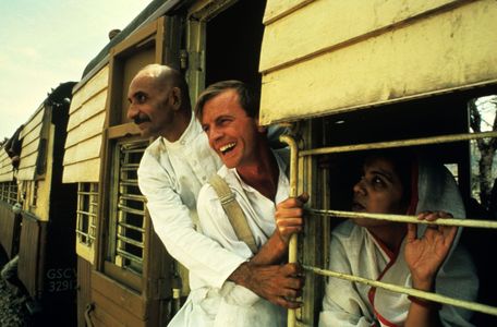 Ben Kingsley, Ian Charleson, and Rohini Hattangadi in Gandhi (1982)