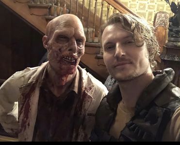Matthew and Chad Rook on the set of Resident Evil: Welcome To Racoon City