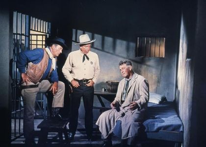 John Wayne, Bruce Cabot, and Guinn 'Big Boy' Williams in The Comancheros (1961)
