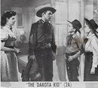 Michael Chapin, Margaret Field, Eilene Janssen, and Danny Morton in The Dakota Kid (1951)
