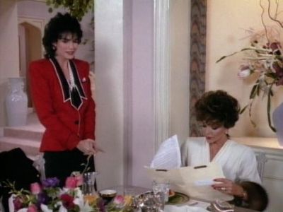 Joan Collins and Terri Garber in Dynasty (1981)