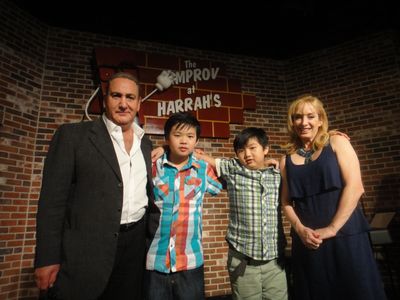 from left to right, Billy Riback (Disney Comedy Writer and Host), Michael zhang(Actor in The Avengers, 2012; and Space W