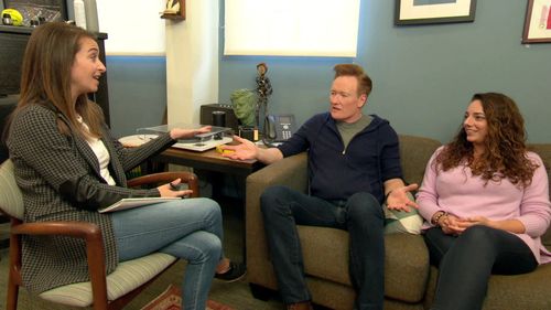 Conan O'Brien, Blair Murav, and Sona Movsesian in Conan: Whitney Cummings (2019)