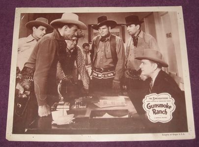 Yakima Canutt, Allen Connor, Ray Corrigan, Kenneth Harlan, Robert Livingston, and Max Terhune in Gunsmoke Ranch (1937)