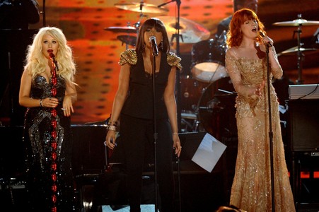 Christina Aguilera, Jennifer Hudson, and Florence Welch