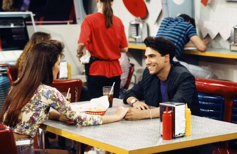 Tiffani Thiessen and Eddie Garcia in Saved by the Bell (1989)
