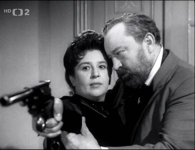 Jan Werich and Stella Zázvorková in The Bear (1961)