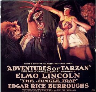Elmo Lincoln, Maceo Bruce Sheffield, and Frank Whitson in Adventures of Tarzan (1921)
