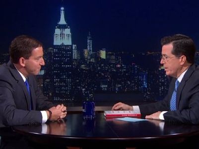 Stephen Colbert and Glenn Greenwald in The Colbert Report (2005)