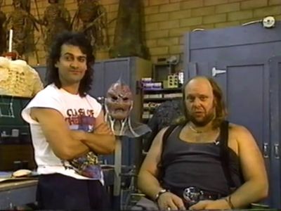 Gino Crognale and R.A. Mihailoff in VideoZone (1989)