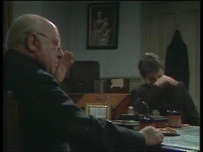 Daniel Abineri and Arthur Lowe in Bless Me Father (1978)
