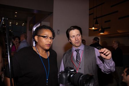 With John Wildman as his assistant on the red carpet at the Women Texas Film Festival (2018)