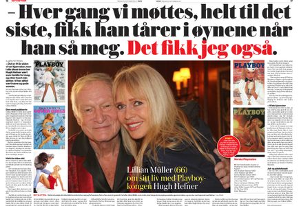 Norway's premiere newspaper featured article on Hugh Hefner and Lillian