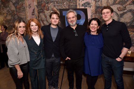 Sarah Jessica Parker, Sam Mendes, Pippa Harris, George MacKay, Dean-Charles Chapman, and Krysty Wilson-Cairns at an even