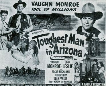 Charlita, Victor Jory, Joan Leslie, and Vaughn Monroe in Toughest Man in Arizona (1952)