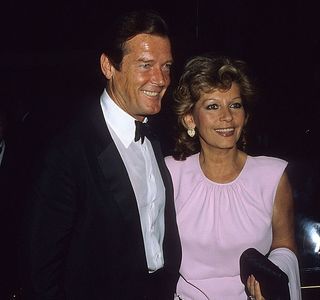 Roger Moore and Luisa Mattioli at an event for Octopussy (1983)