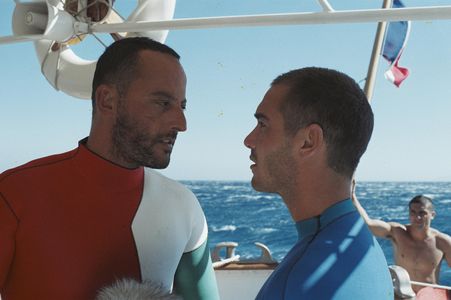 Jean Reno, Jean-Marc Barr, and Marc Duret in The Big Blue (1988)