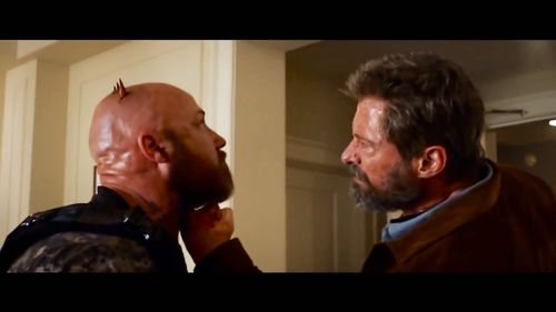 Hugh Jackman and Luke Hawx in Logan (2017)