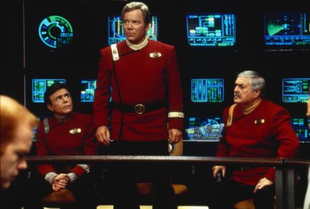 Walter Koenig, William Shatner, James Doohan, and Glenn Morshower in Star Trek: Generations (1994)