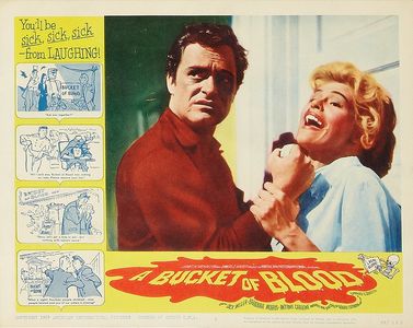 Judy Bamber and Dick Miller in A Bucket of Blood (1959)