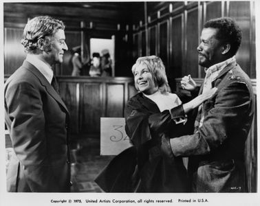 Michael Caine, Sidney Poitier, and Prunella Gee in The Wilby Conspiracy (1975)