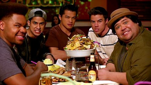 Harvey Guillén, David Hull, Erick Lopez, Devere Rogers, and Vincent Rodriguez III in Crazy Ex-Girlfriend (2015)