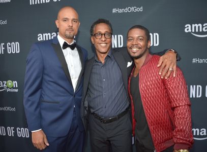 Cleavon McClendon, Andre Royo, and Ben Watkins at an event for Hand of God (2014)