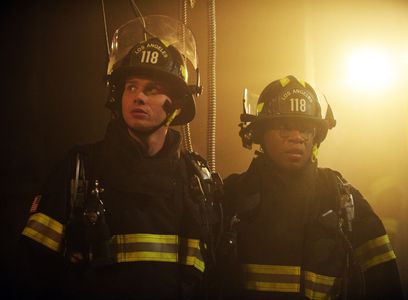Aisha Hinds and Oliver Stark in 9-1-1 (2018)