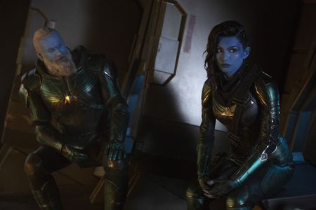 Rune Temte and Gemma Chan in Captain Marvel (2019)